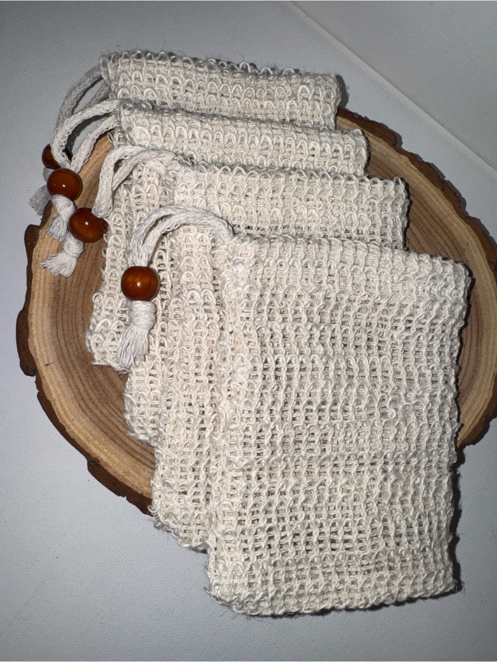 Soap Saver Bag Woven Drawstring Pouches - Choose One